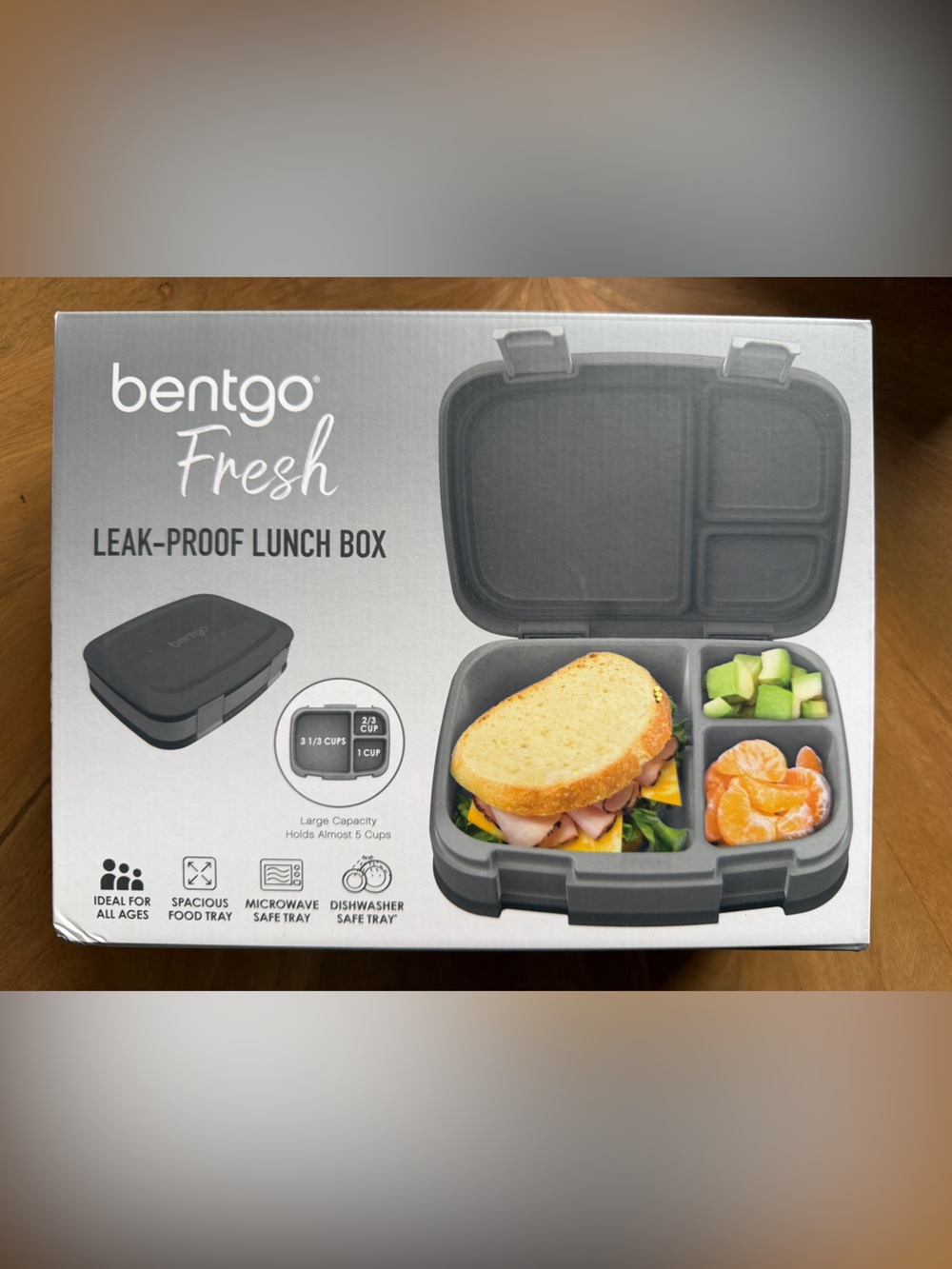 bentgo Fresh Leak-Proof Lunch Box - Gray